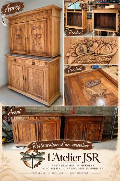 Vaisselier Restauration d'un vaisselier