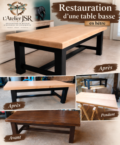 Table basse Restauration d'une table basse