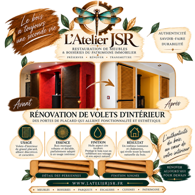L'Atelier JSR : rénovation volets persienne